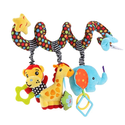 Infant Spiral Activity Toy for Car Seat & Stroller – Elephant Hanging Sensory Toy
