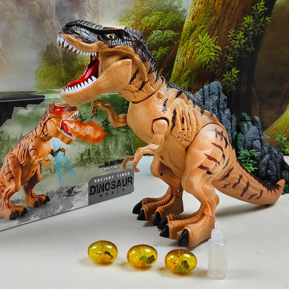 Electric Toy Large-Size Walking Spray Lay Eggs Dinosaur Robot for Kids Age 7+ with Light, Sound