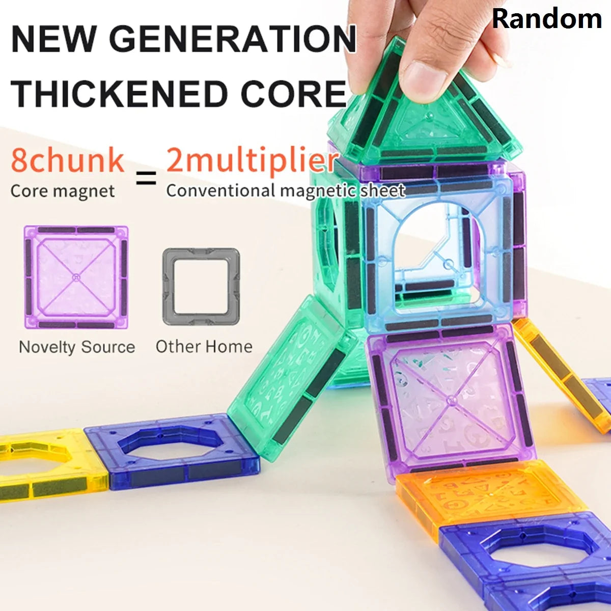 Magnetic Tiles Building Blocks for Kids Ages 3-8, Magnetic Toys for Boys and Girls, Preschool STEM Learning