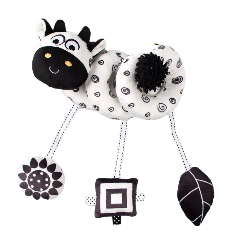 Infant Spiral Activity Toy for Car Seat & Stroller – Elephant Hanging Sensory Toy