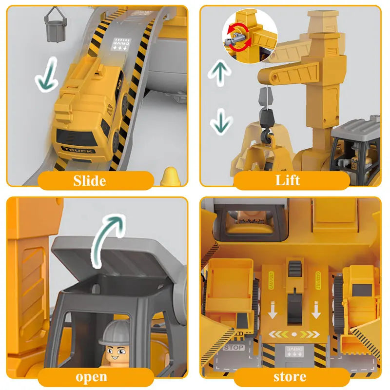Kids Engineering Vehicle Electric Drill Toy Educational Building Set for Boys Age 3+