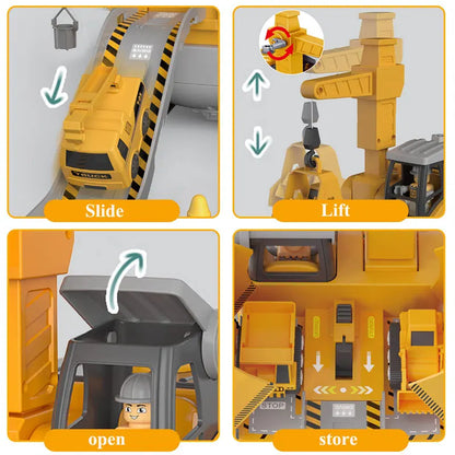 Kids Engineering Vehicle Electric Drill Toy Educational Building Set for Boys Age 3+