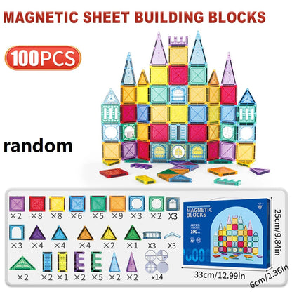 Magnetic Tiles Building Blocks for Kids Ages 3-8, Magnetic Toys for Boys and Girls, Preschool STEM Learning