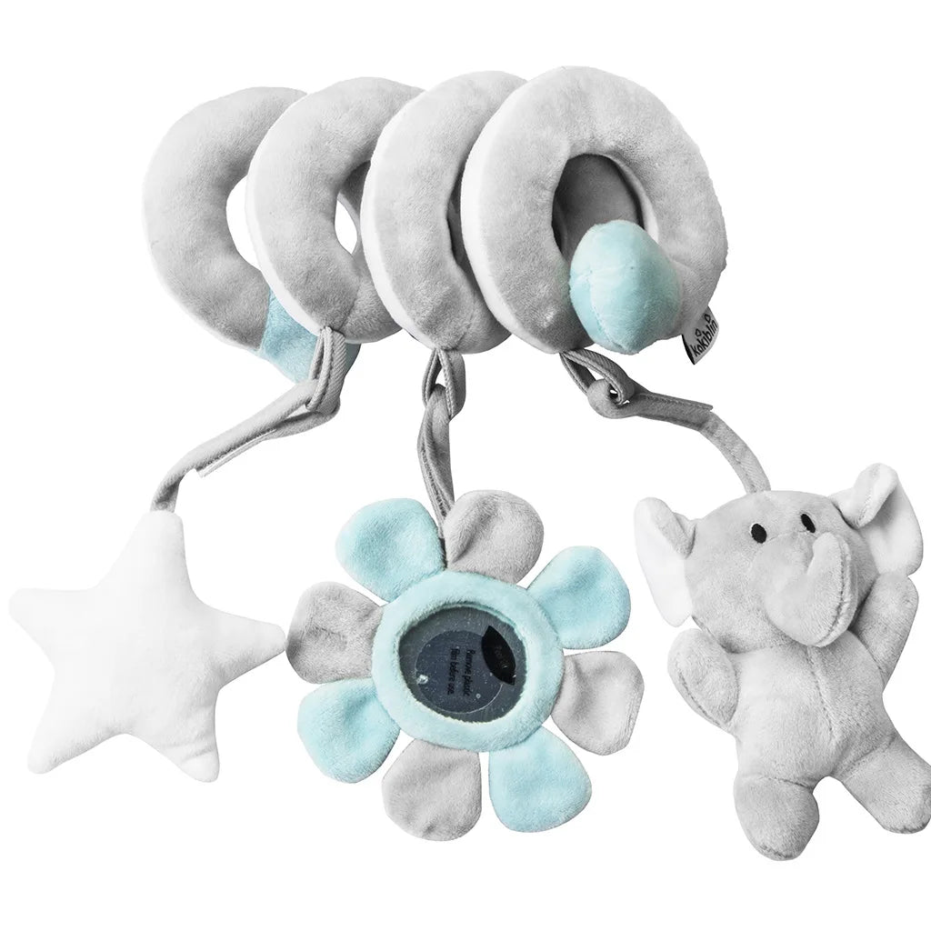 Infant Spiral Activity Toy for Car Seat & Stroller – Elephant Hanging Sensory Toy