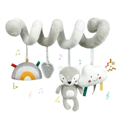 Infant Spiral Activity Toy for Car Seat & Stroller – Elephant Hanging Sensory Toy