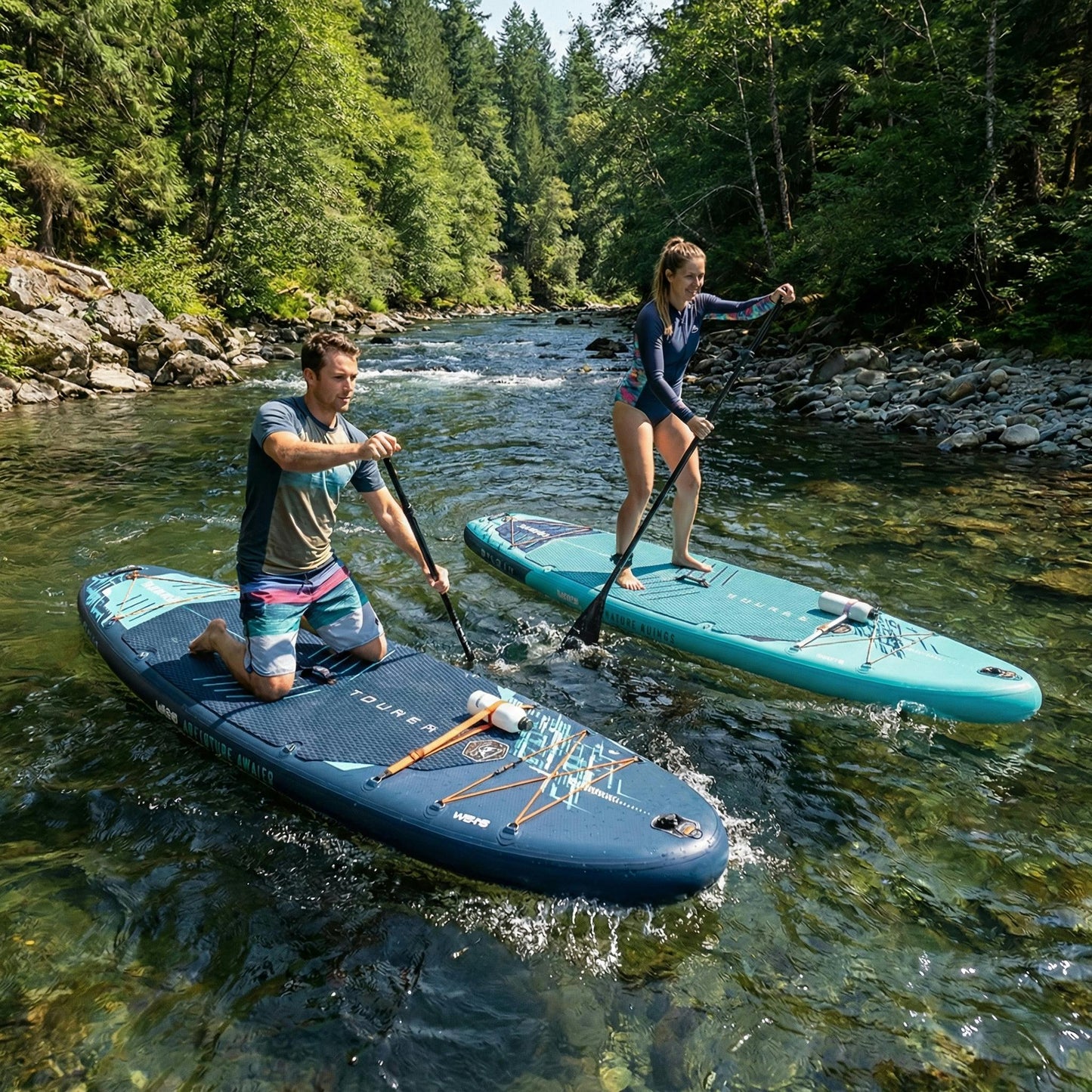 Wave Tourer 3.0 10'3" Inflatable SUP Paddle Board – Ice Blue