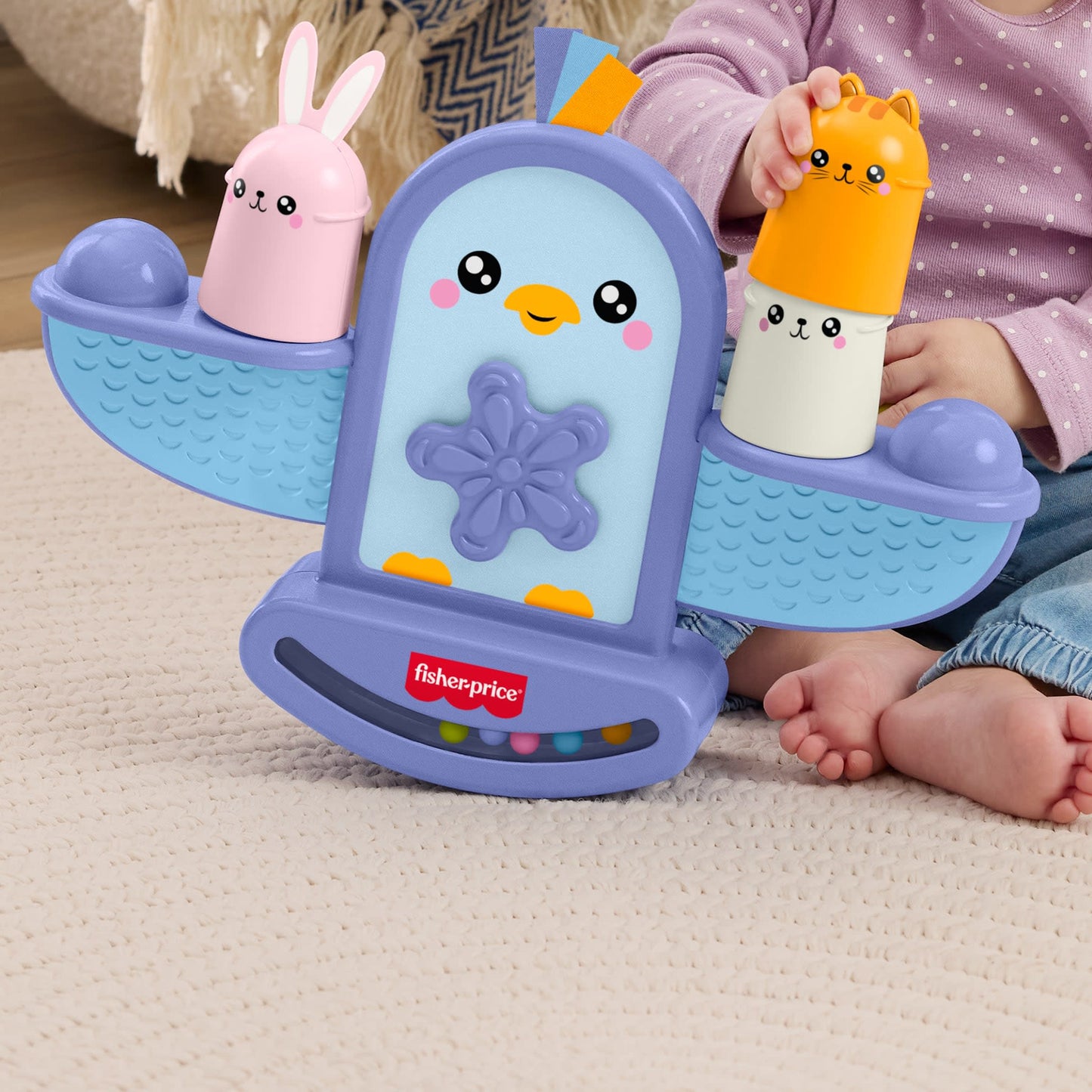 5-Piece Baby Bird Rattle Stacking Toy