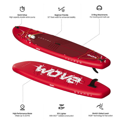 Wave Tourer 3.0 10'3" Inflatable SUP Paddle Board – Red