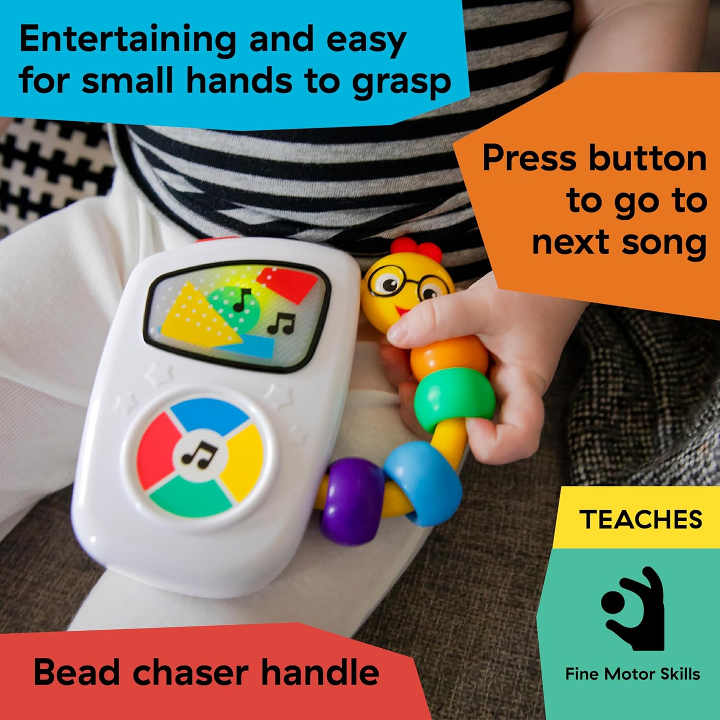 Baby Einstein Take Along Tunes Musical Toy with Lights – Interactive Baby Toy Ages 0M+