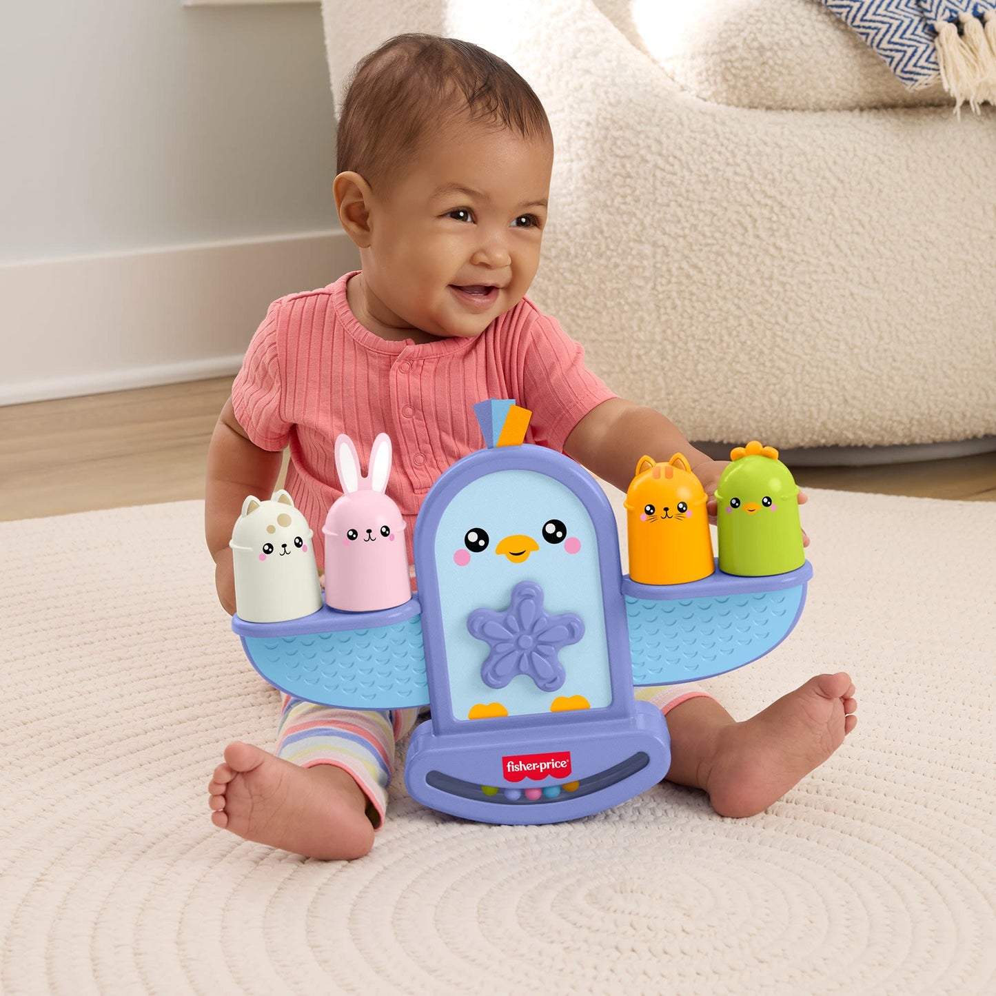 5-Piece Baby Bird Rattle Stacking Toy