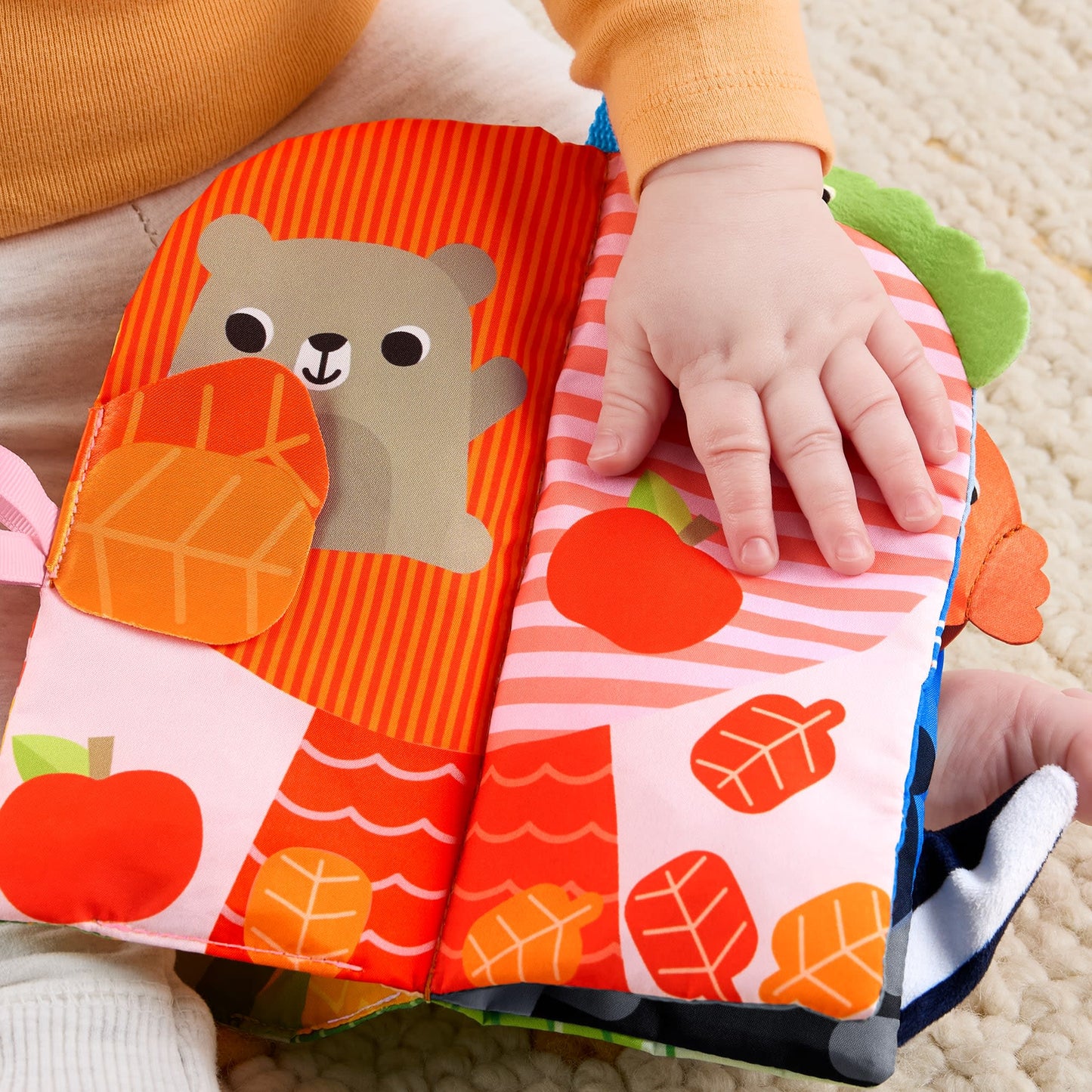 Baby Soft Sensory Cloth Book for Tummy Time