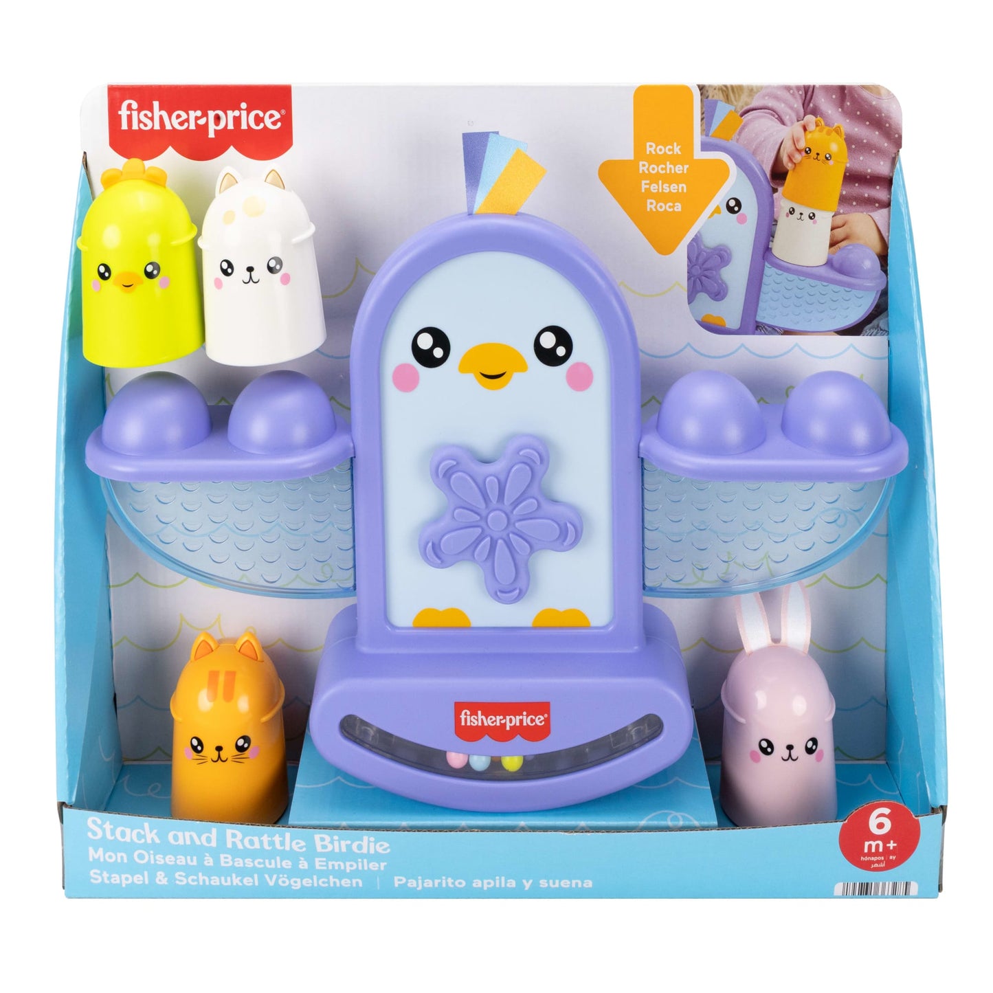 5-Piece Baby Bird Rattle Stacking Toy