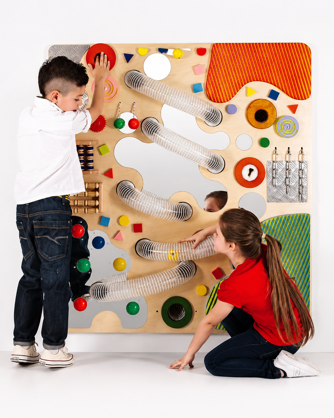 Kids Wooden Sensory Activity Wall Play Board