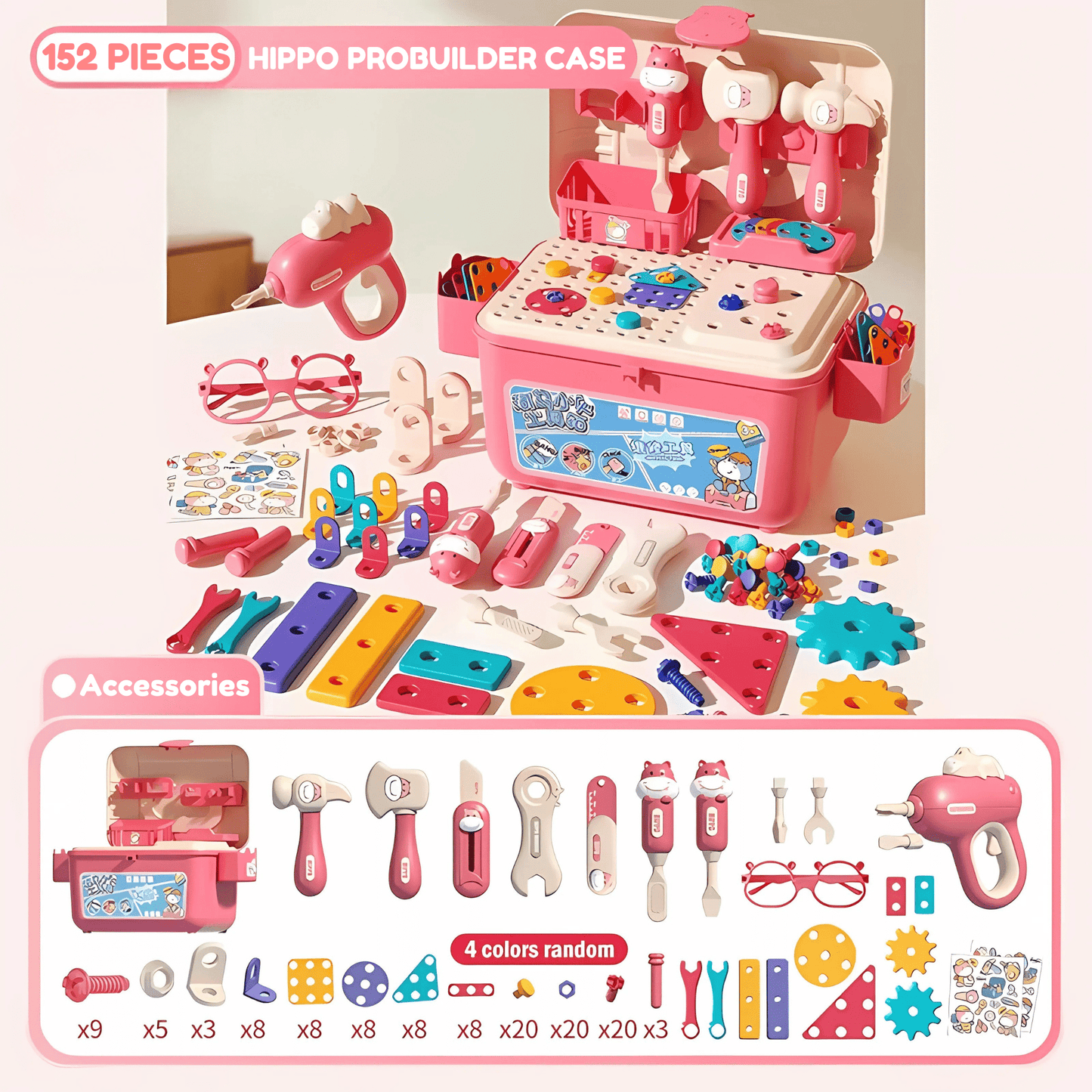 ToyBox™ All-in-One DIY Montessori Tool Box Set for Kids – Creative Building & STEM Play To
