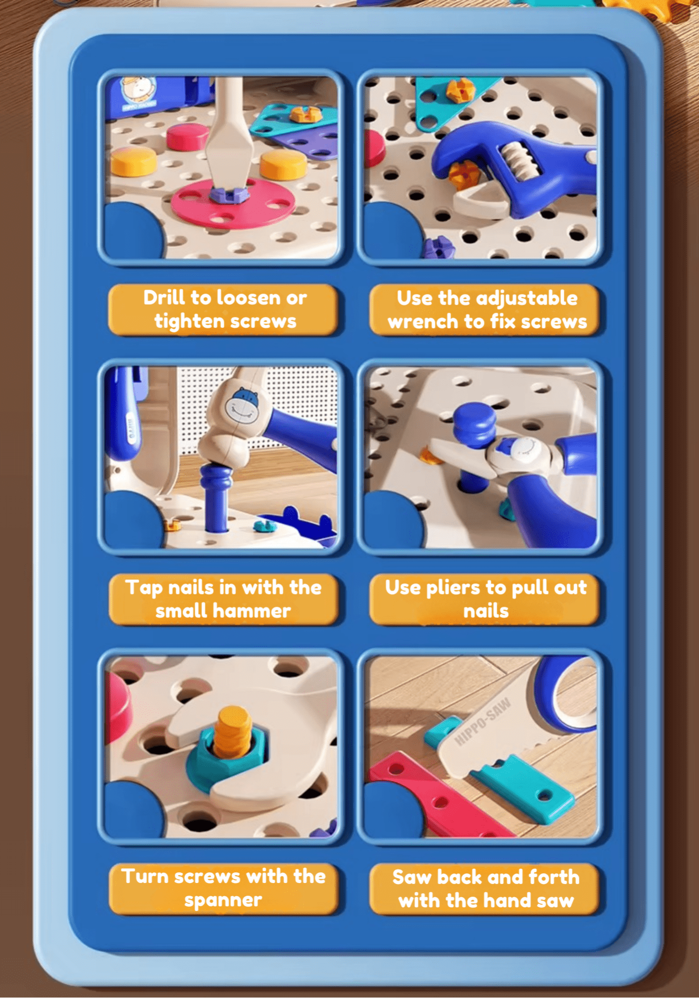 ToyBox™ All-in-One DIY Montessori Tool Box Set for Kids – Creative Building & STEM Play To