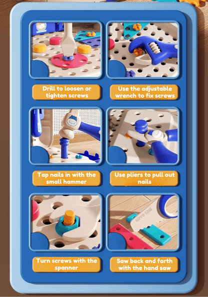 ToyBox™ All-in-One DIY Montessori Tool Box Set for Kids – Creative Building & STEM Play To