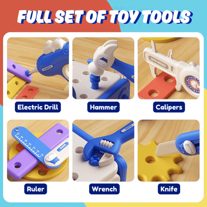 ToyBox™ All-in-One DIY Montessori Tool Box Set for Kids – Creative Building & STEM Play To