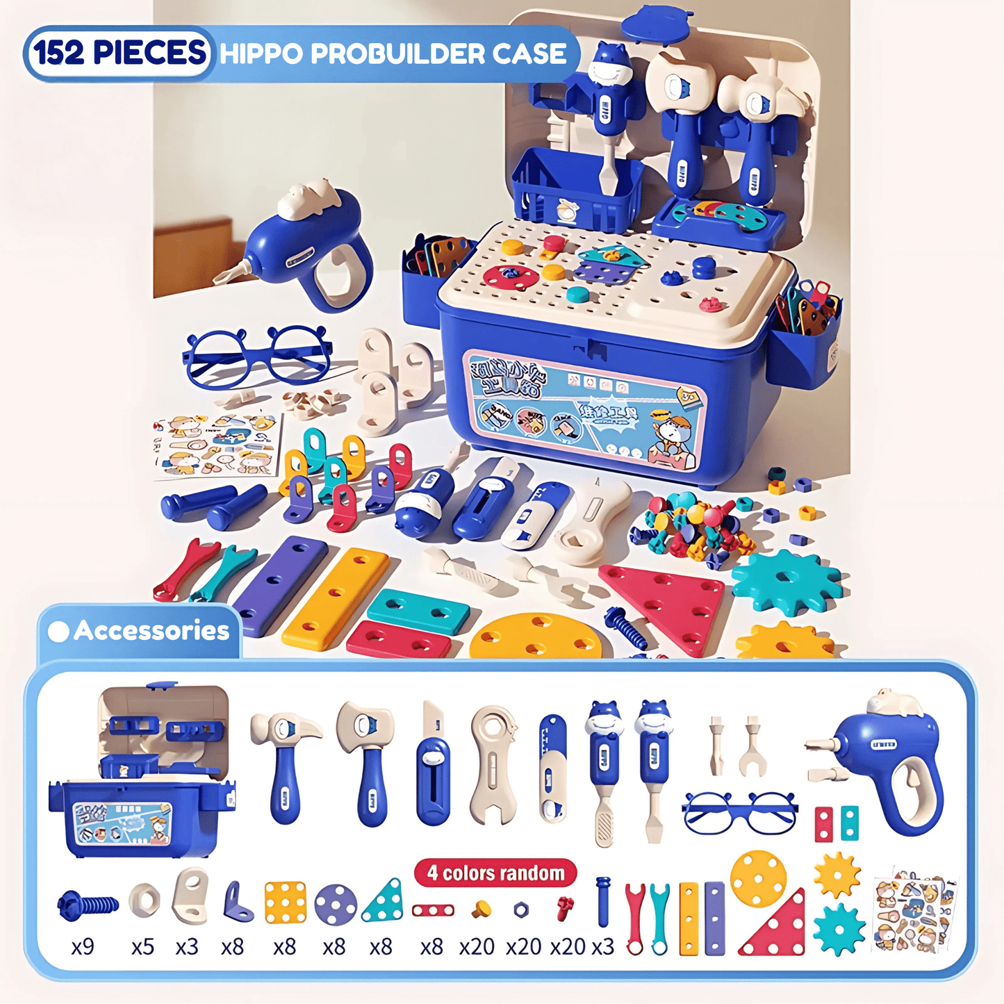 ToyBox™ All-in-One DIY Montessori Tool Box Set for Kids – Creative Building & STEM Play To
