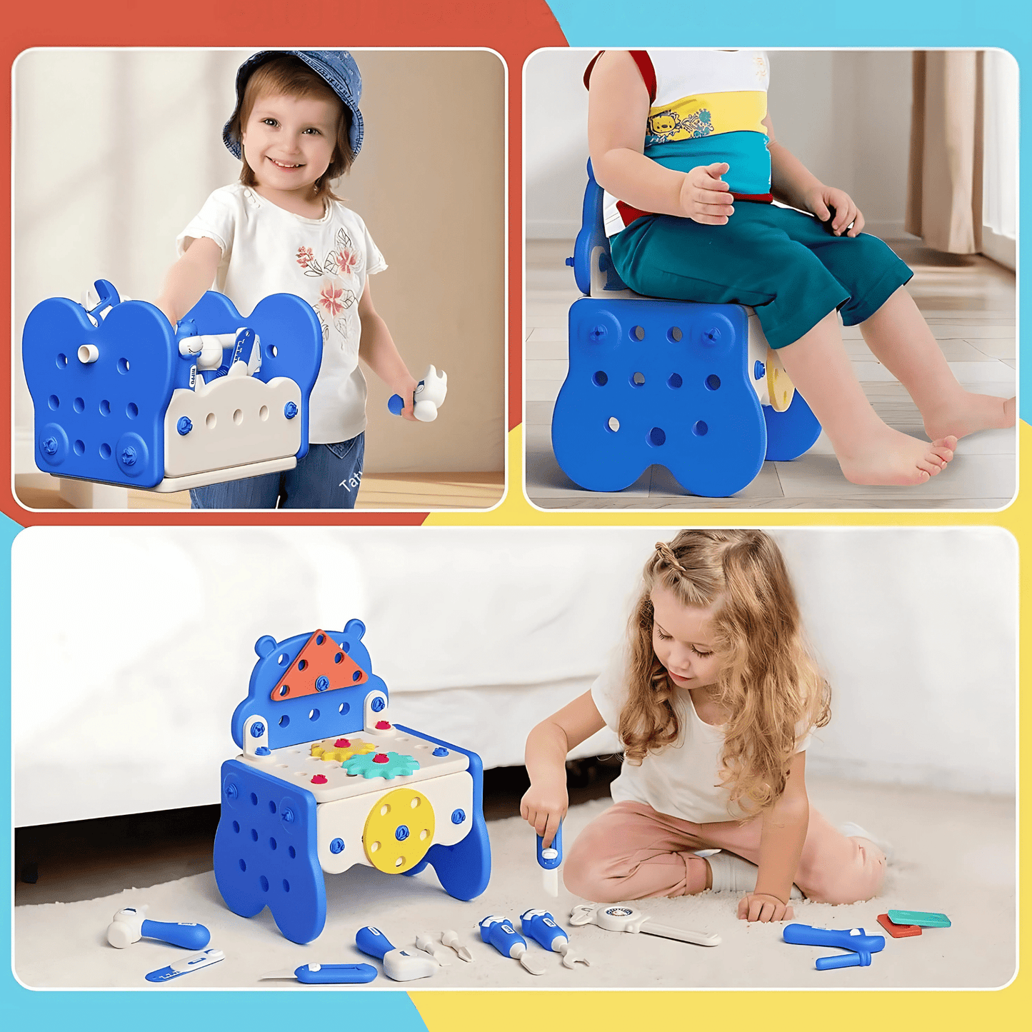 ToyBox™ All-in-One DIY Montessori Tool Box Set for Kids – Creative Building & STEM Play To