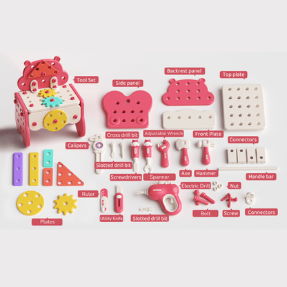 ToyBox™ All-in-One DIY Montessori Tool Box Set for Kids – Creative Building & STEM Play To