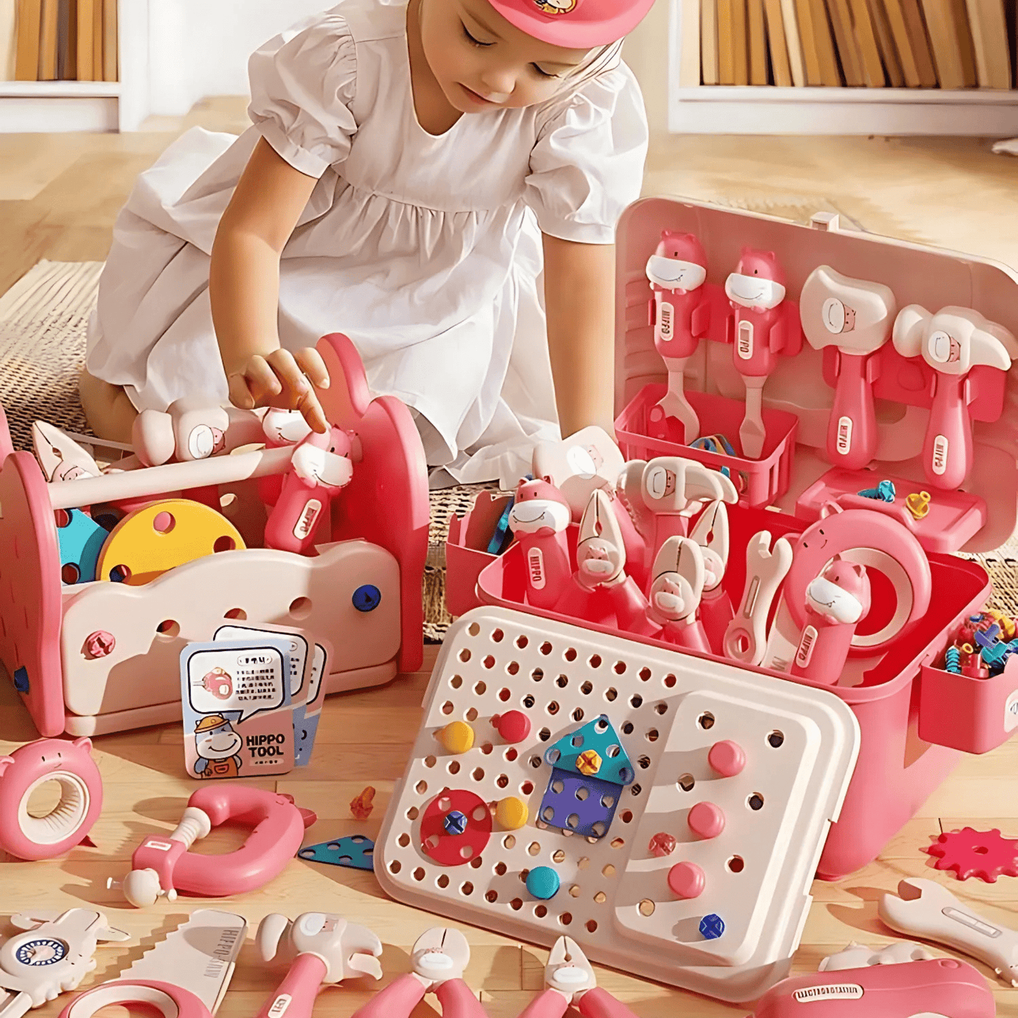 ToyBox™ All-in-One DIY Montessori Tool Box Set for Kids – Creative Building & STEM Play To