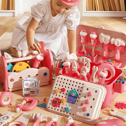 ToyBox™ All-in-One DIY Montessori Tool Box Set for Kids – Creative Building & STEM Play To