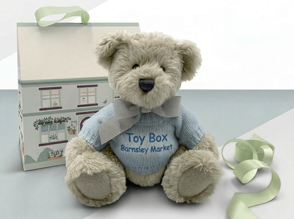 Personalised Berkeley Bear Blue Teddy – 20cm Plush with Embroidered Name