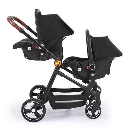 Foldable Twin Baby Stroller Double Pushchair Lightweight Travel Pram for Two Children