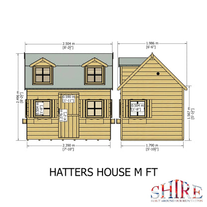Shire Hatter's House 8x6ft Wooden Playhouse
