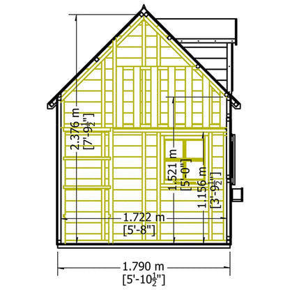 Shire Hatter's House 8x6ft Wooden Playhouse