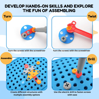 ToyBox™ DIY Montessori Tool Box Set for Kids – Creative STEM Building To