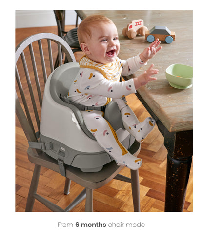Bug 3-in-1 Floor & Booster Seat with Activity Tray - Pebble Grey