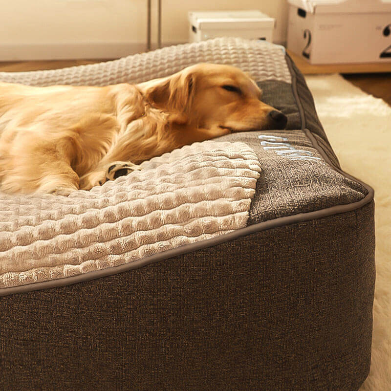 Large Brown Supportive Dog Mattress Bed 3XL