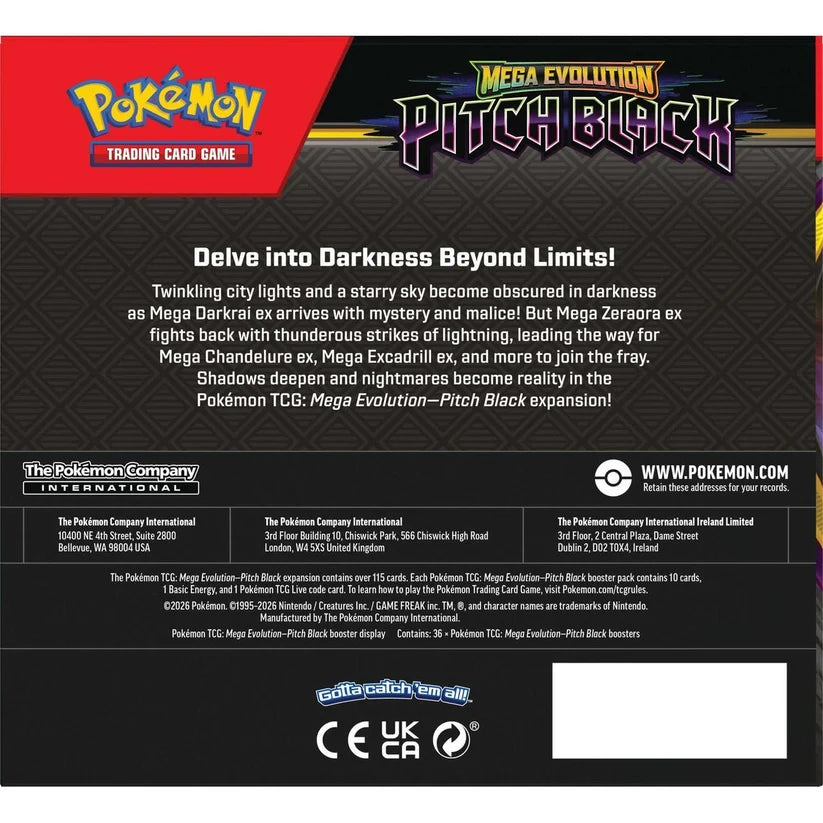 Pokémon TCG: Mega Evolution – Pitch Black Booster Display Box – 36 Packs