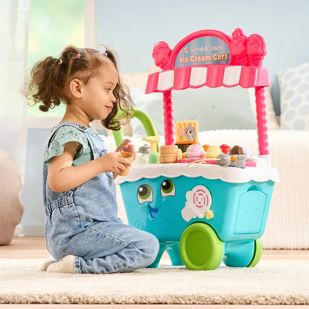 LeapFrog Scoop & Learn Ice Cream Cart – Interactive Pretend Play Toy for Toddlers Ages 2–5