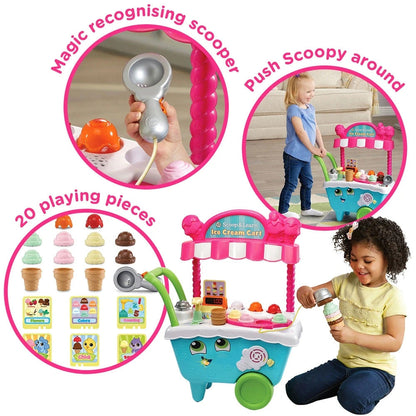 LeapFrog Scoop & Learn Ice Cream Cart – Interactive Pretend Play Toy for Toddlers Ages 2–5