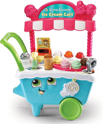 LeapFrog Scoop & Learn Ice Cream Cart – Interactive Pretend Play Toy for Toddlers Ages 2–5