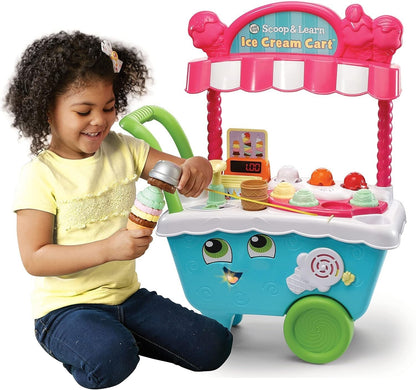 LeapFrog Scoop & Learn Ice Cream Cart – Interactive Pretend Play Toy for Toddlers Ages 2–5