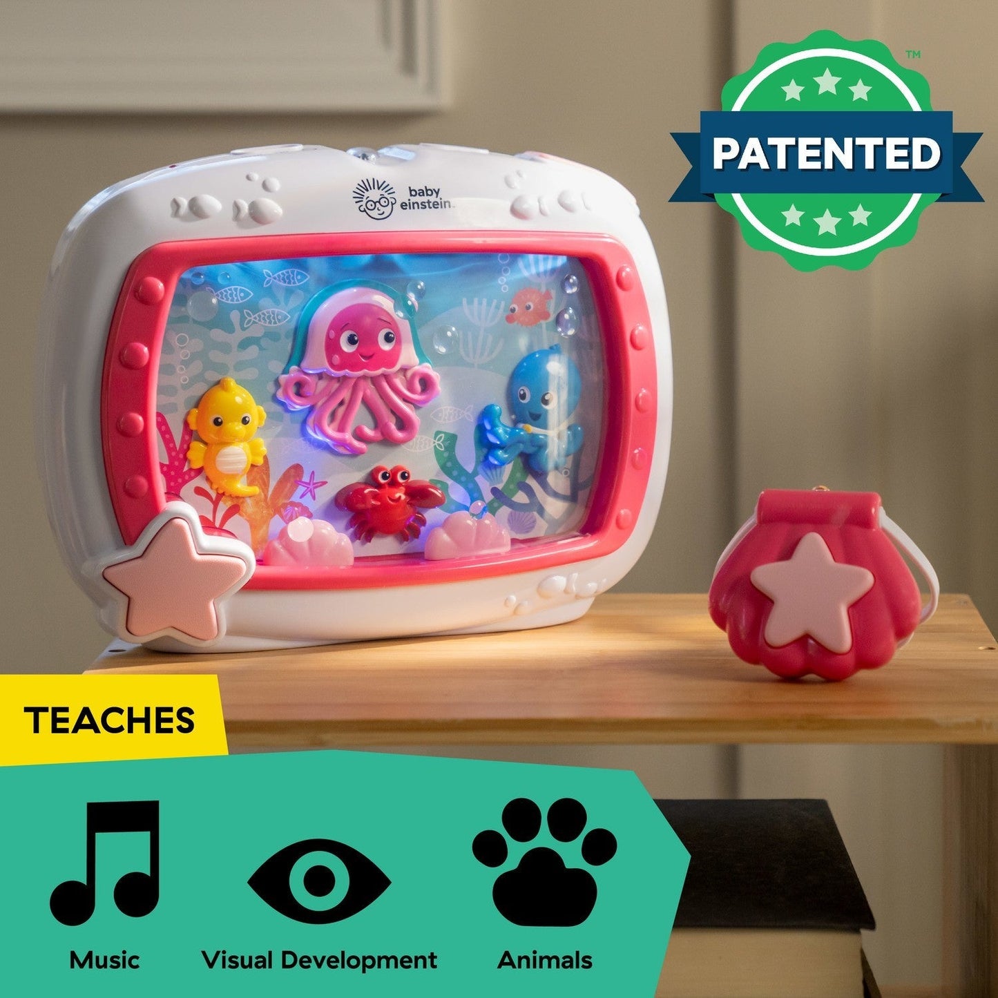 Baby Einstein Sea Dreams Soother Musical Crib Toy Pink – Suitable From Birth 0M+