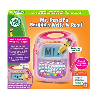 LeapFrog Mr. Pencil’s Scribble, Write & Read – Pink Educational Toy for Kids Ages 3+
