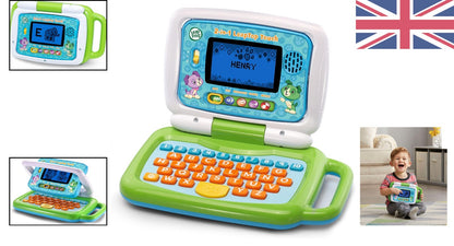 LeapFrog 2-in-1 LeapTop Touch Laptop – Green Learning Tablet for Kids Ages 2+ with 10 Modes of Play
